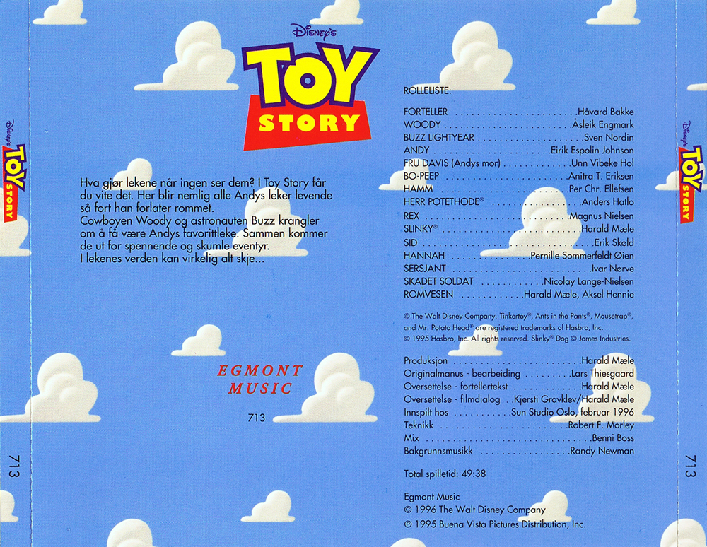 Toy Story lydbok back